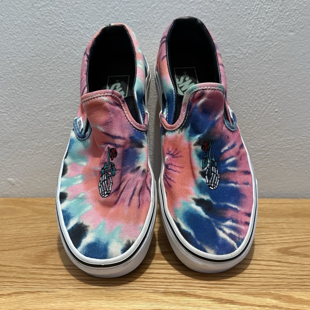 VANS Classic Slip-On Tie Dye Grateful Dead Skate Sneaker Jerry Garcia W8 M6.5